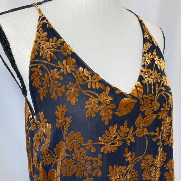 Loft Racer Back Blouse Floral Semi Sheer Lightweight Flowy Festival Tank Top - Picture 1 of 8